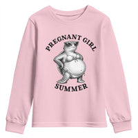 Funny Pregnant Girl Summer Turtle Youth Sweatshirt Cute Stipple Maternity Bikini Sea Turtle Beach