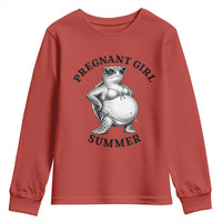 Funny Pregnant Girl Summer Turtle Youth Sweatshirt Cute Stipple Maternity Bikini Sea Turtle Beach