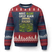 Make Algae Great Again Lincoln Memorial Reflecting Pool Graphic Ugly Christmas Sweater Funny Washington DC Viral Swamp Meme
