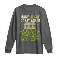 Make Algae Great Again Lincoln Memorial Reflecting Pool Graphic Long Sleeve Shirt Funny Washington DC Viral Swamp Meme