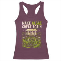 Make Algae Great Again Lincoln Memorial Reflecting Pool Graphic Racerback Tank Top Funny Washington DC Viral Swamp Meme