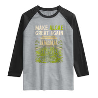 Make Algae Great Again Lincoln Memorial Reflecting Pool Graphic Raglan Shirt Funny Washington DC Viral Swamp Meme