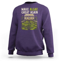 Make Algae Great Again Lincoln Memorial Reflecting Pool Graphic Sweatshirt Funny Washington DC Viral Swamp Meme