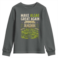 Make Algae Great Again Lincoln Memorial Reflecting Pool Graphic Youth Sweatshirt Funny Washington DC Viral Swamp Meme