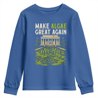 Make Algae Great Again Lincoln Memorial Reflecting Pool Graphic Youth Sweatshirt Funny Washington DC Viral Swamp Meme
