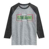 Team Algae Satire Raglan Shirt Funny Lincoln Memorial Reflecting Pool Meme Parody