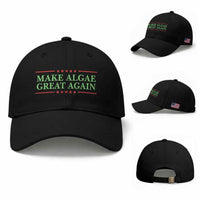 Make Algae Great Again Retro Baseball Cap Funny Lincoln Memorial Reflecting Pool Parody Meme