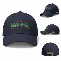 Make Algae Great Again Retro Baseball Cap Funny Lincoln Memorial Reflecting Pool Parody Meme