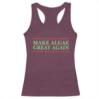 Make Algae Great Again Retro Racerback Tank Top Funny Lincoln Memorial Reflecting Pool Parody Meme