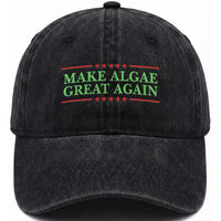 Make Algae Great Again Retro Washed Cotton Baseball Cap Funny Lincoln Memorial Reflecting Pool Parody Meme