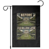 Before and 14 Million Dollars Later Lincoln Memorial Reflecting Pool Meme Garden Flag Funny Government Spending Satire