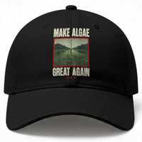 Make Algae Great Again Funny DC Slamp Slime Parody Baseball Cap Washington Monument Reflecting Pool Vintage Photo