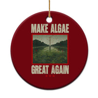Make Algae Great Again Funny DC Slamp Slime Parody Ceramic Ornament Washington Monument Reflecting Pool Vintage Photo