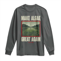 Make Algae Great Again Funny DC Slamp Slime Parody Long Sleeve Shirt Washington Monument Reflecting Pool Vintage Photo