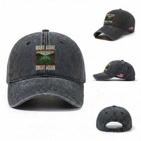 Make Algae Great Again Funny DC Slamp Slime Parody Washed Cotton Baseball Cap Washington Monument Reflecting Pool Vintage Photo