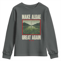 Make Algae Great Again Funny DC Slamp Slime Parody Youth Sweatshirt Washington Monument Reflecting Pool Vintage Photo