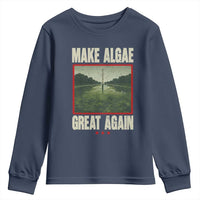 Make Algae Great Again Funny DC Slamp Slime Parody Youth Sweatshirt Washington Monument Reflecting Pool Vintage Photo