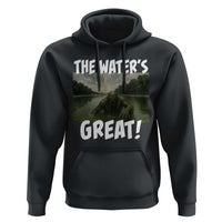 The Water is Great Swamp Monster Reflecting Pool Hoodie Funny Washington DC Algae Creature Meme