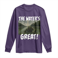 The Water is Great Swamp Monster Reflecting Pool Long Sleeve Shirt Funny Washington DC Algae Creature Meme