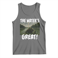 The Water is Great Swamp Monster Reflecting Pool Tank Top Funny Washington DC Algae Creature Meme
