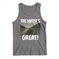 The Water is Great Swamp Monster Reflecting Pool Tank Top Funny Washington DC Algae Creature Meme