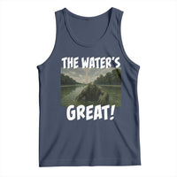 The Water is Great Swamp Monster Reflecting Pool Tank Top Funny Washington DC Algae Creature Meme