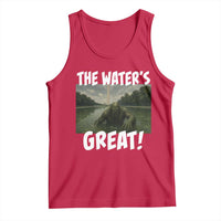 The Water is Great Swamp Monster Reflecting Pool Tank Top Funny Washington DC Algae Creature Meme