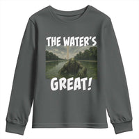 The Water is Great Swamp Monster Reflecting Pool Youth Sweatshirt Funny Washington DC Algae Creature Meme