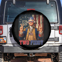 Two Fiddy George Washington Peace Signs Spare Tire Cover Funny Semiquincentennial Hip Hop Style President
