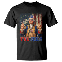Two Fiddy George Washington Peace Signs T Shirt Funny Semiquincentennial Hip Hop Style President