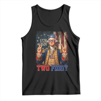 Two Fiddy George Washington Peace Signs Tank Top Funny Semiquincentennial Hip Hop Style President