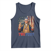 Two Fiddy George Washington Peace Signs Tank Top Funny Semiquincentennial Hip Hop Style President