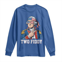 Two Fiddy George Washington Bandana Long Sleeve Shirt Funny Cool Sunglasses American Flag Headband Peace Sign Patriotic