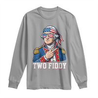 Two Fiddy George Washington Bandana Long Sleeve Shirt Funny Cool Sunglasses American Flag Headband Peace Sign Patriotic