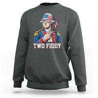 Two Fiddy George Washington Bandana Sweatshirt Funny Cool Sunglasses American Flag Headband Peace Sign Patriotic