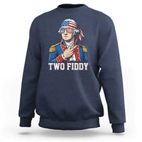 Two Fiddy George Washington Bandana Sweatshirt Funny Cool Sunglasses American Flag Headband Peace Sign Patriotic