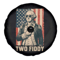 Two Fiddy Vintage George Washington Spare Tire Cover Funny Sunglasses Peace Sign Retro American Flag Semiquincentennial