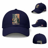 Two Fiddy Vintage George Washington Baseball Cap Funny Sunglasses Peace Sign Retro American Flag Semiquincentennial