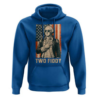 Two Fiddy Vintage George Washington Hoodie Funny Sunglasses Peace Sign Retro American Flag Semiquincentennial