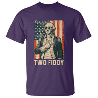 Two Fiddy Vintage George Washington T Shirt Funny Sunglasses Peace Sign Retro American Flag Semiquincentennial
