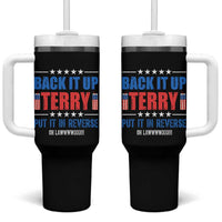 Back It Up Terry Put It In Reverse Oh Lawd Tumbler With Handle Funny 4th of July Fireworks Patriotic