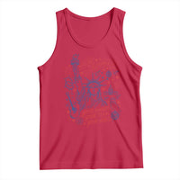 Pledge Allegiance To Your Hands Team Vibes Tank Top Statue of Liberty Doodle Americana Graphic