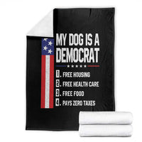 My Dog Is A Democrat Funny Conservative Humor Throw Blanket Dog Owner Joke Political Satire