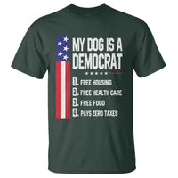 My Dog Is A Democrat Funny Conservative Humor T Shirt Dog Owner Joke Political Satire