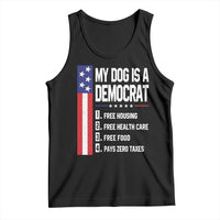 My Dog Is A Democrat Funny Conservative Humor Tank Top Dog Owner Joke Political Satire