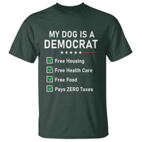 My Dog Is A Democrat Satirical Checklist T Shirt Funny Conservative Humor Dog Owner Gifts