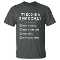 My Dog Is A Democrat Satirical Checklist T Shirt Funny Conservative Humor Dog Owner Gifts