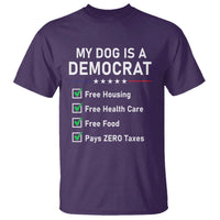 My Dog Is A Democrat Satirical Checklist T Shirt Funny Conservative Humor Dog Owner Gifts