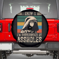 Funny I Knew It Im Surrounded by Axxholes Sci-fi Parody Spare Tire Cover Retro Sunset Space Vintage 1980s Movie Quote Inspo Meme