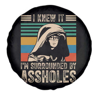 Funny I Knew It Im Surrounded by Axxholes Sci-fi Parody Spare Tire Cover Retro Sunset Space Vintage 1980s Movie Quote Inspo Meme